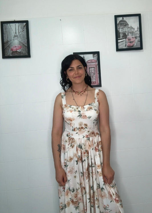 Abito Midi Floreale Taglia Unica – Vestito Estivo Donna