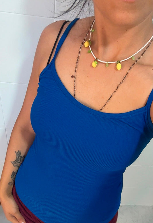 Canotta donna a costine