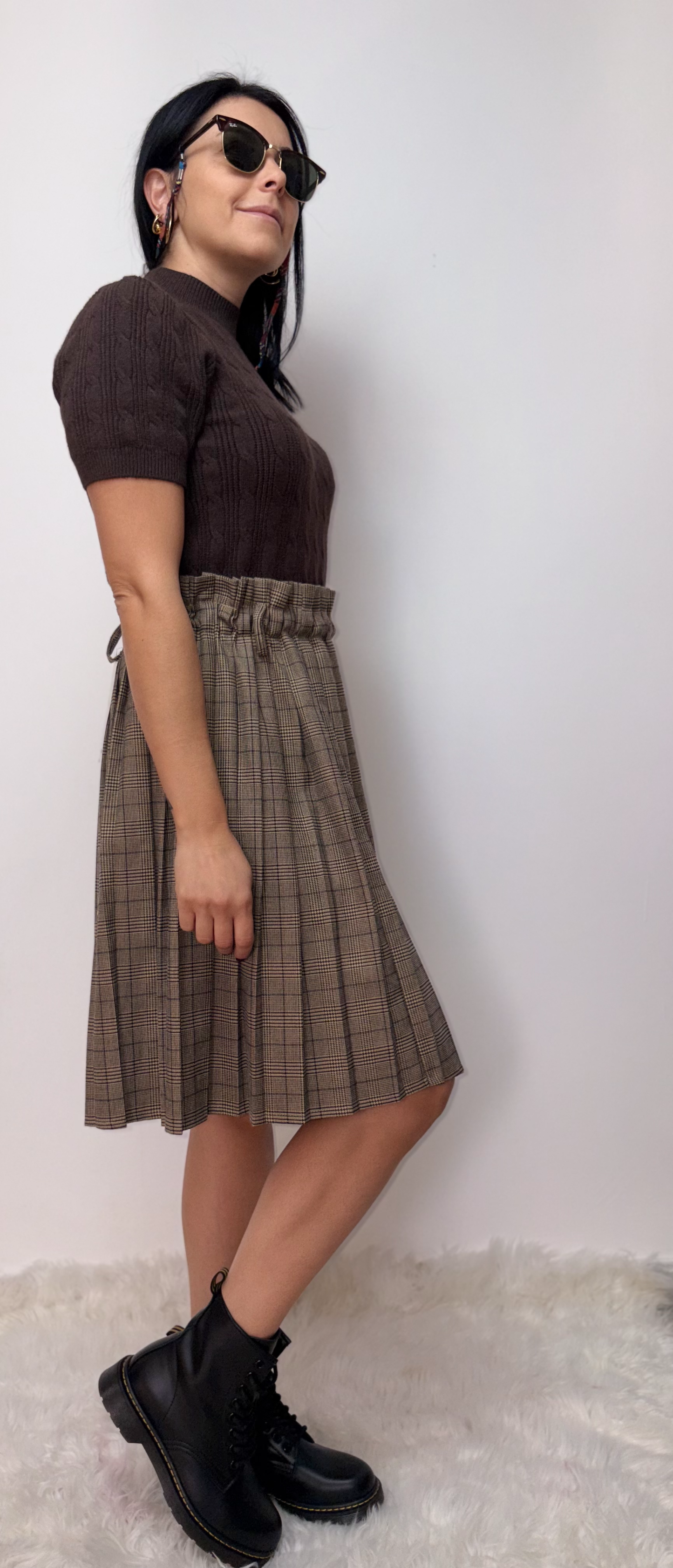 Gonna Midi a Quadri - Eleganza Vintage Moderna