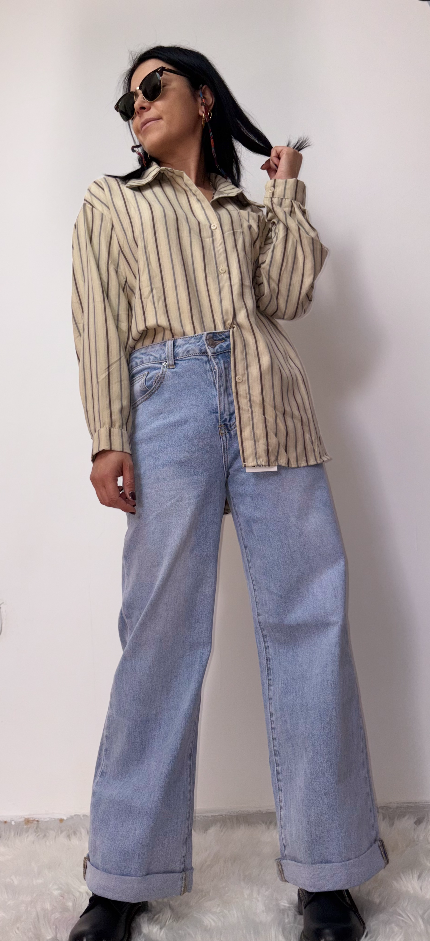 Camicia Oversize a Righe - Stile Casual Chic