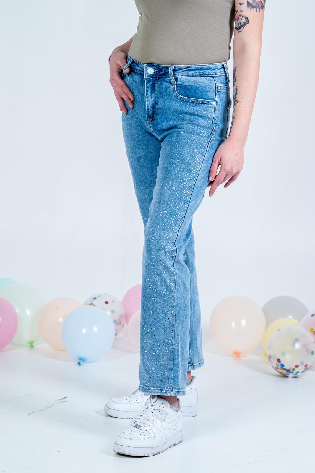 Jeans Glitter - Vestibilità Larga con Strass | DR-CLYDE SHOP