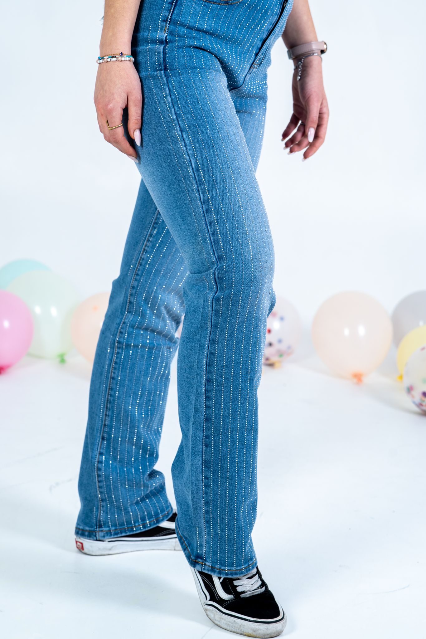 "Jeans Scintilla Donna con Brillantini - Look Glamour | DR-CLYDE SHOP"