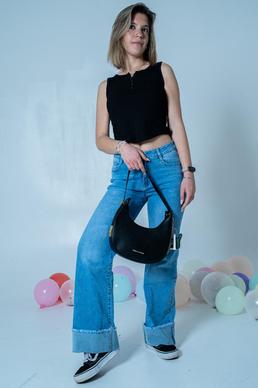 "Jeans Risvolto Donna - Orlo Ripiegato Stile Casual | DR-CLYDE SHOP"