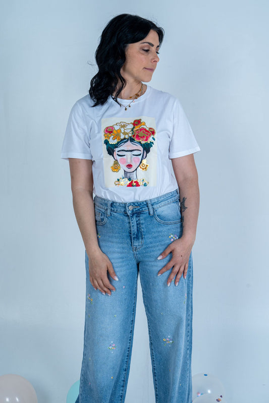 T-Shirt Frida Kahlo - 100% cotone | DR-CLYDE SHOP