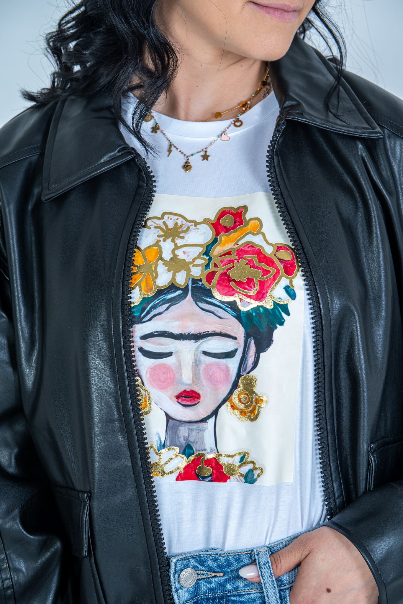 T-Shirt Frida Kahlo - 100% cotone | DR-CLYDE SHOP