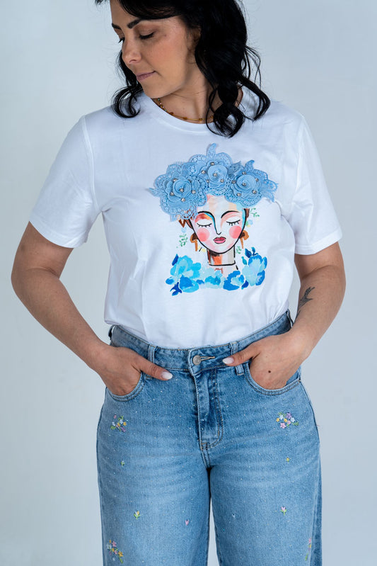 T-Shirt Frida Kahlo 3D - Stampa Unica | DR-CLYDE SHOP