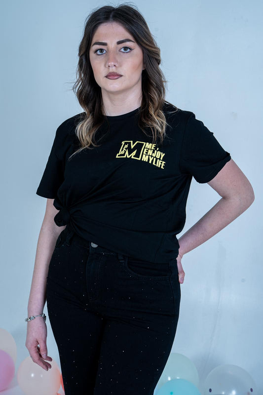 T-Shirt con Stampa Cucita - Cotone di Alta Qualità | DR-CLYDE SHOP