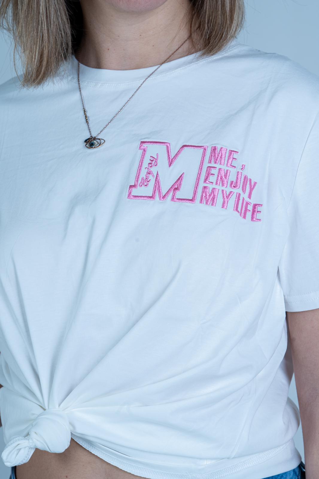 T-Shirt con Stampa Cucita - Cotone di Alta Qualità | DR-CLYDE SHOP