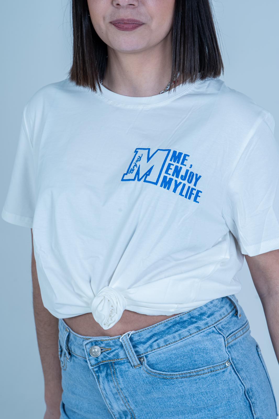 T-Shirt con Stampa Cucita - Cotone di Alta Qualità | DR-CLYDE SHOP