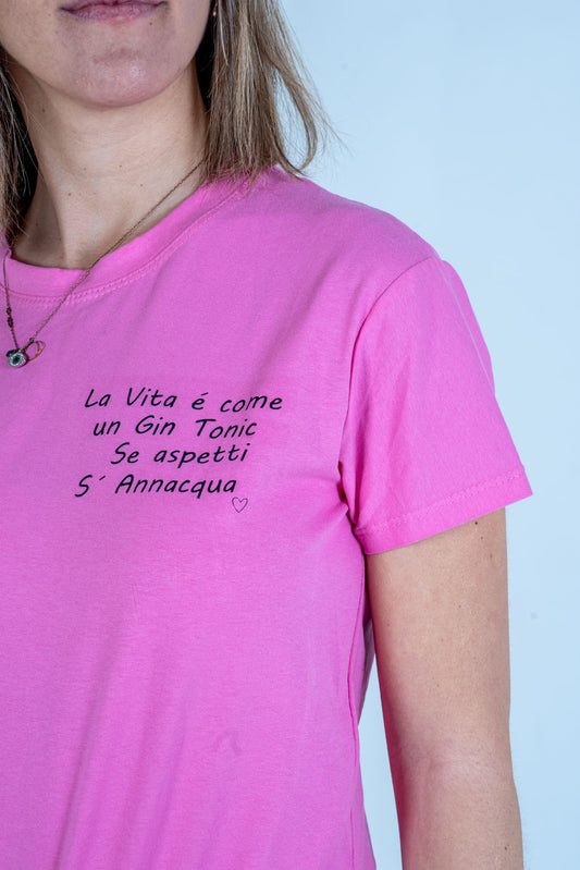 T-Shirt "La vita é come un Gin Tonic..." | DR-CLYDE SHOP