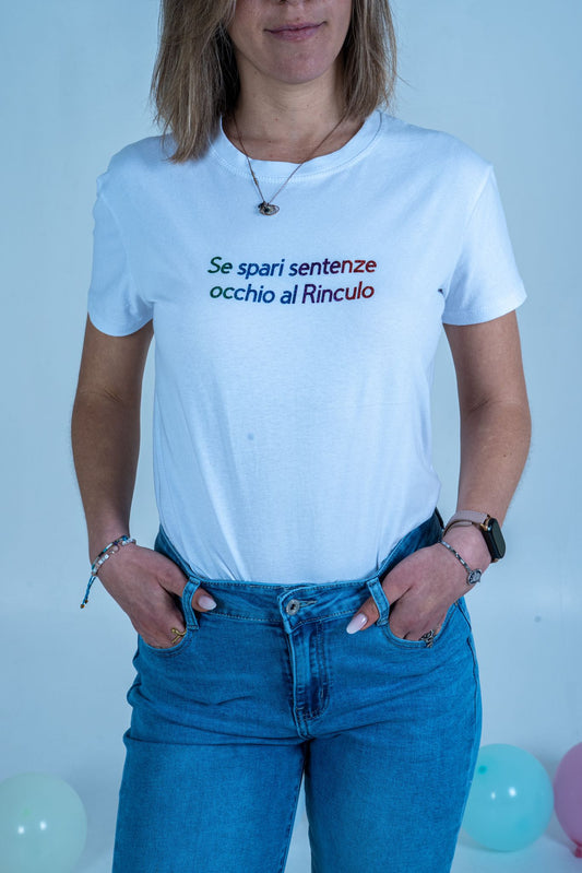 T-Shirt "Se spari sentenze occhio al rinculo" | DR-CLYDE SHOP