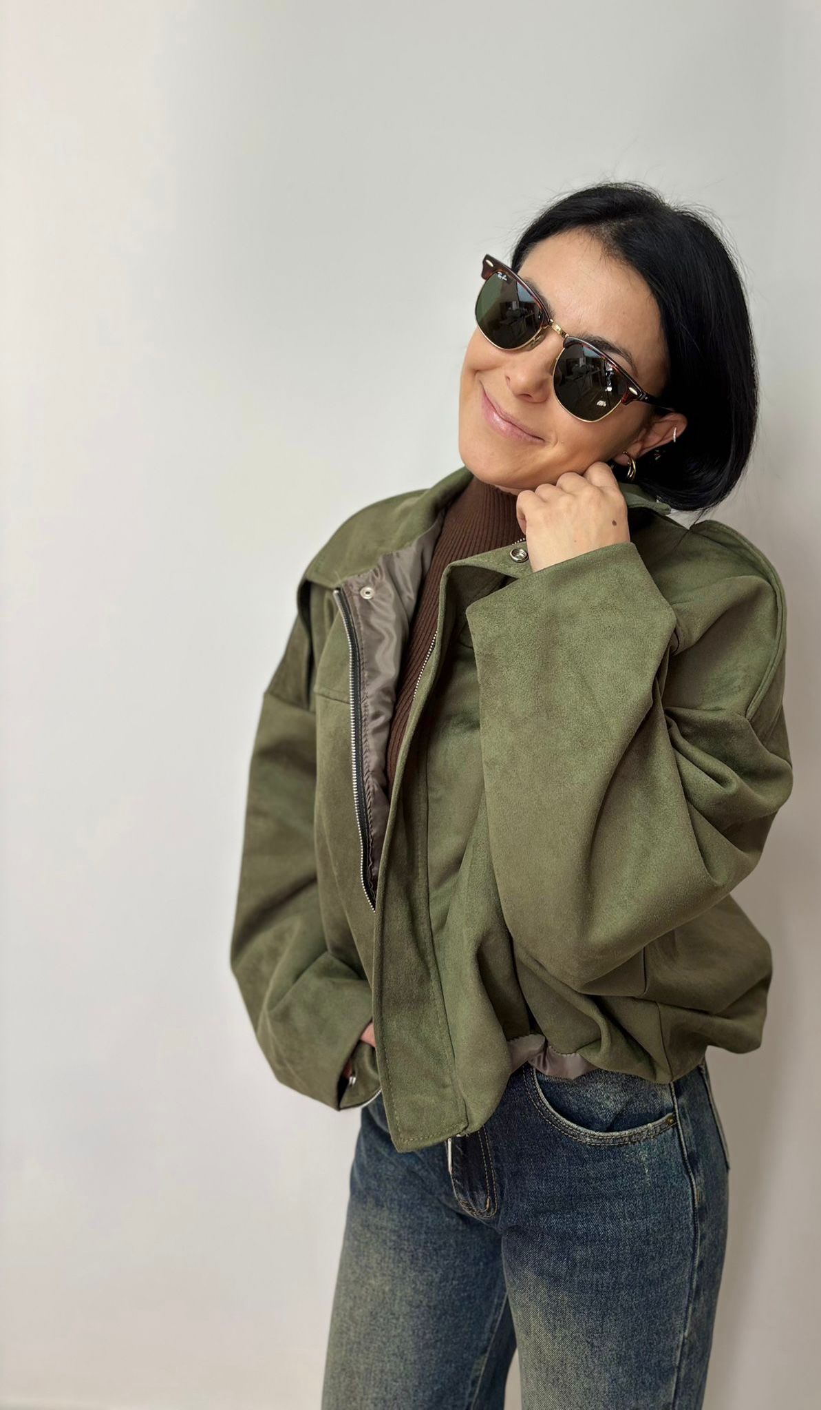 Giubbotto Bomber in Camoscio - Stile Casual Elegante