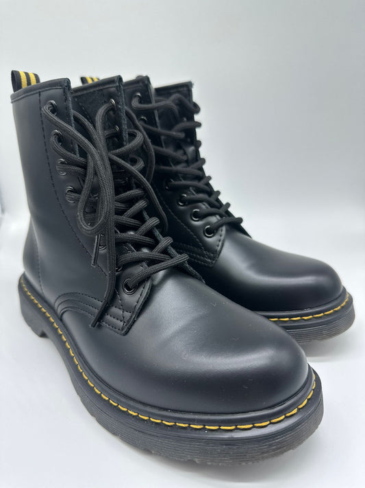 Stivali Combat Neri con Suola Platform - Stile Urban Rock