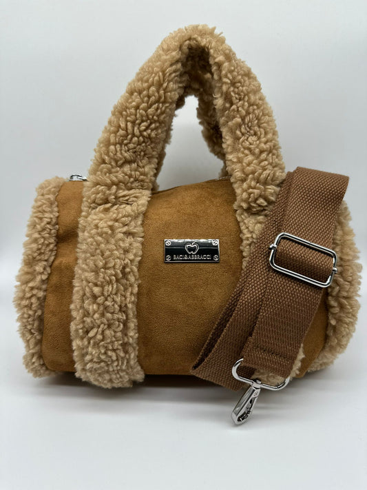Borsa in Montone Caramello con Tracolla - Stile Cozy Chic