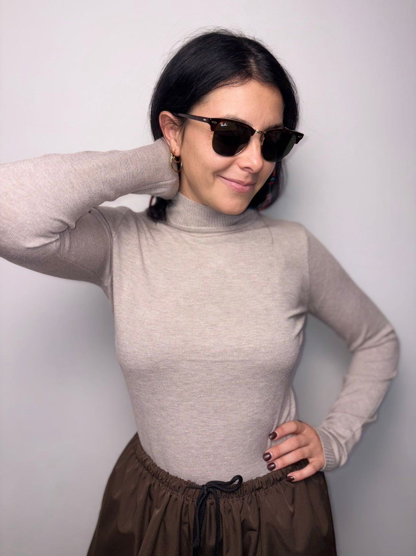 Maglia Mezzo Collo Donna - Elegante Maglione Casual