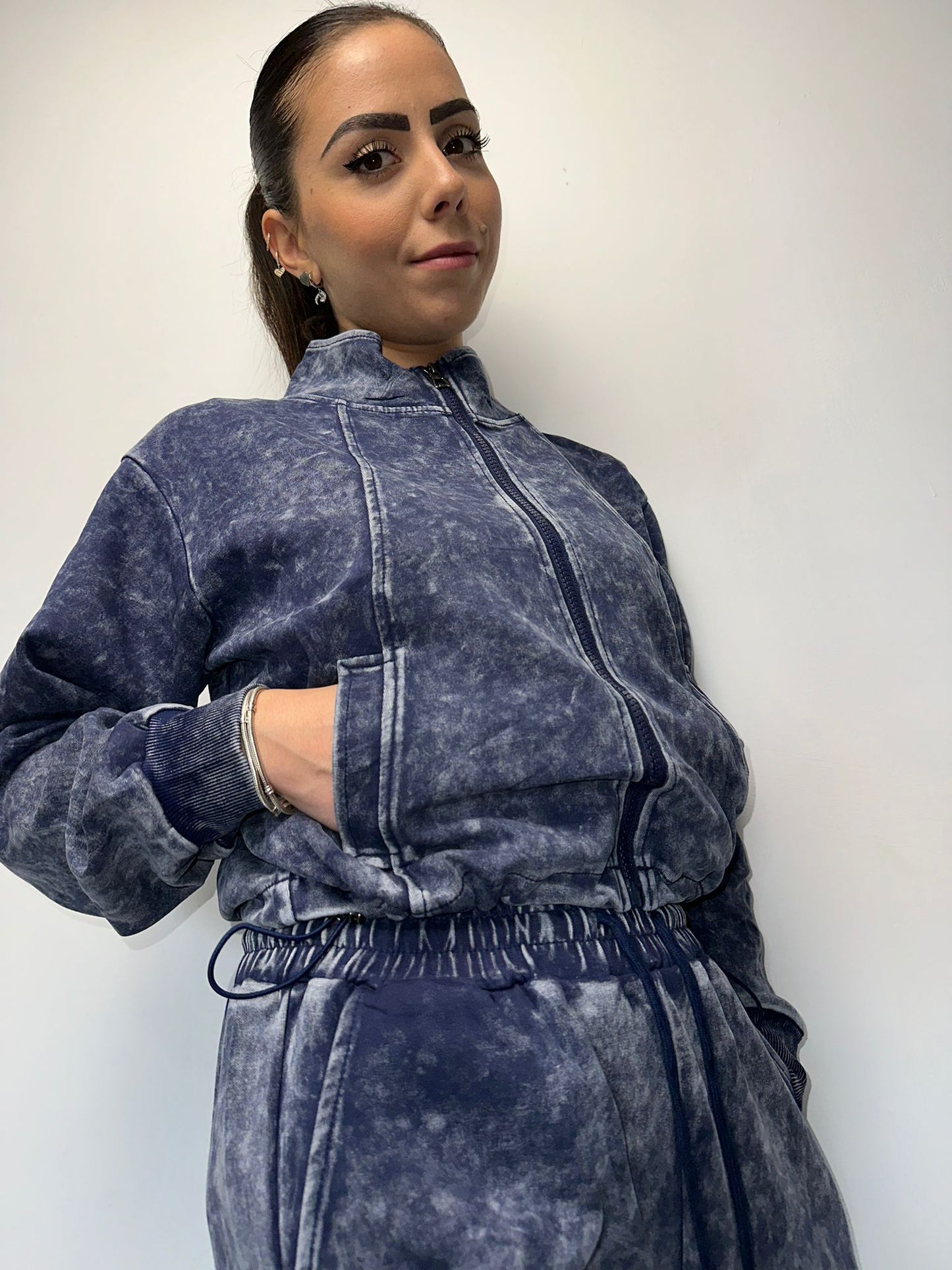 Coordinato Sportivo Tie-Dye Malva - Tuta Completa Donna