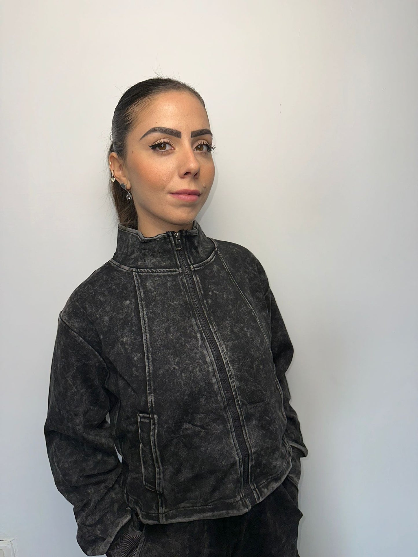 Coordinato Sportivo Tie-Dye Malva - Tuta Completa Donna