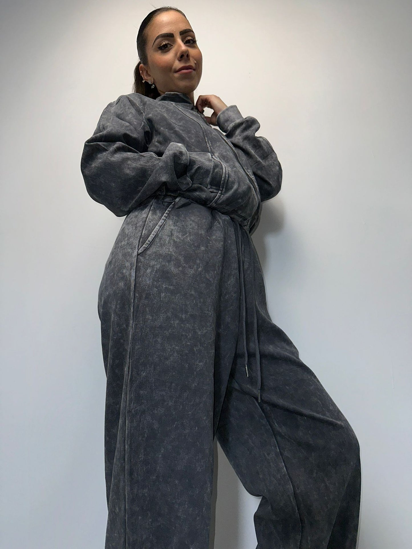 Coordinato Sportivo Tie-Dye Malva - Tuta Completa Donna