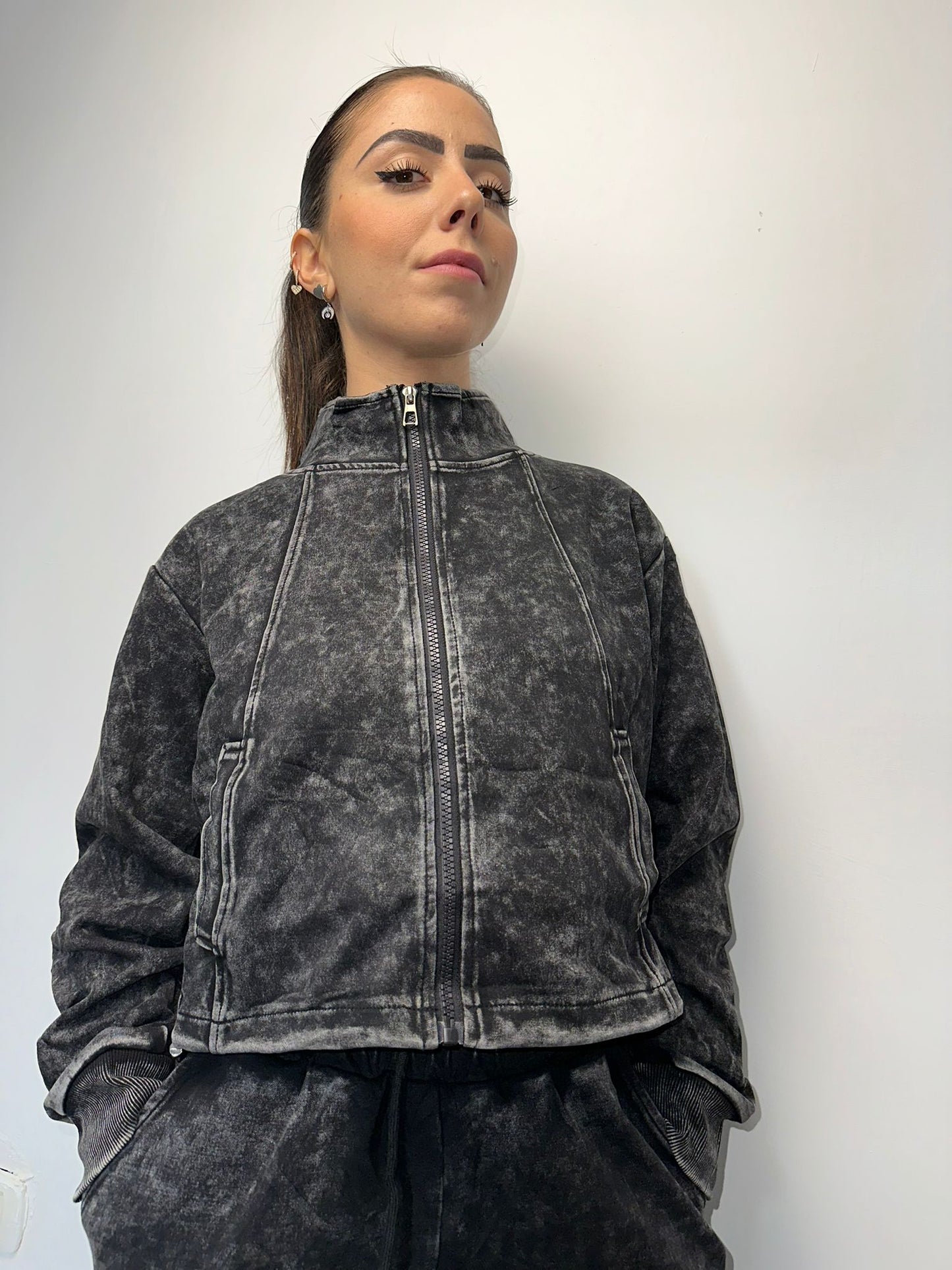 Coordinato Sportivo Tie-Dye Malva - Tuta Completa Donna