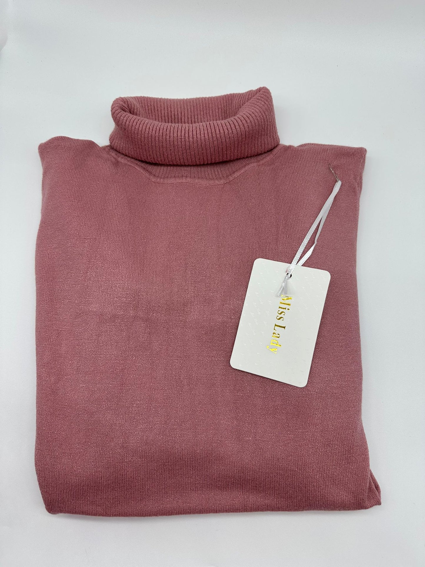 Maglione a Collo Alto in Maglia - Taglia Unica