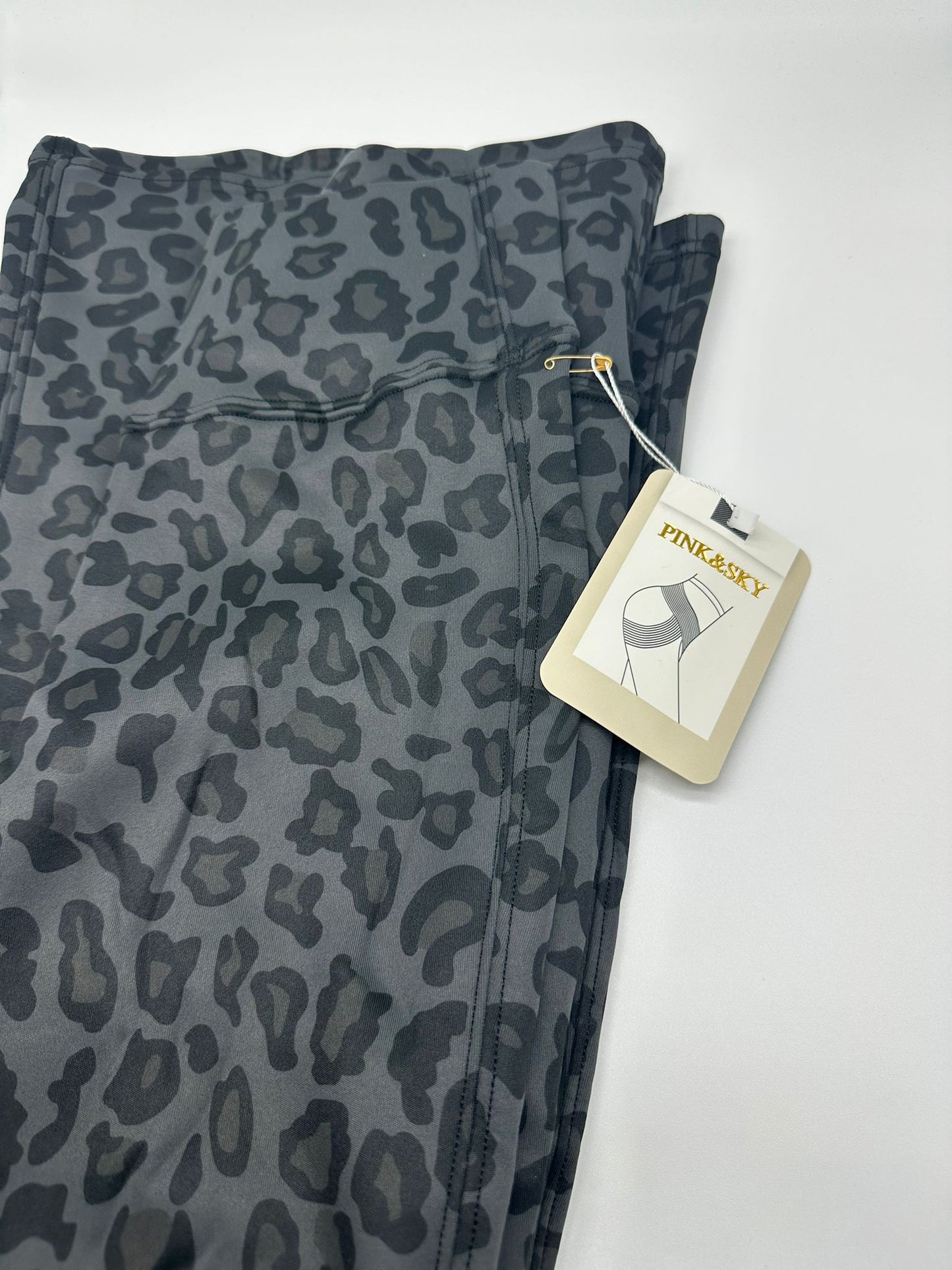 Leggings Donna Animalier Felpati a Zampa con Vita Alta