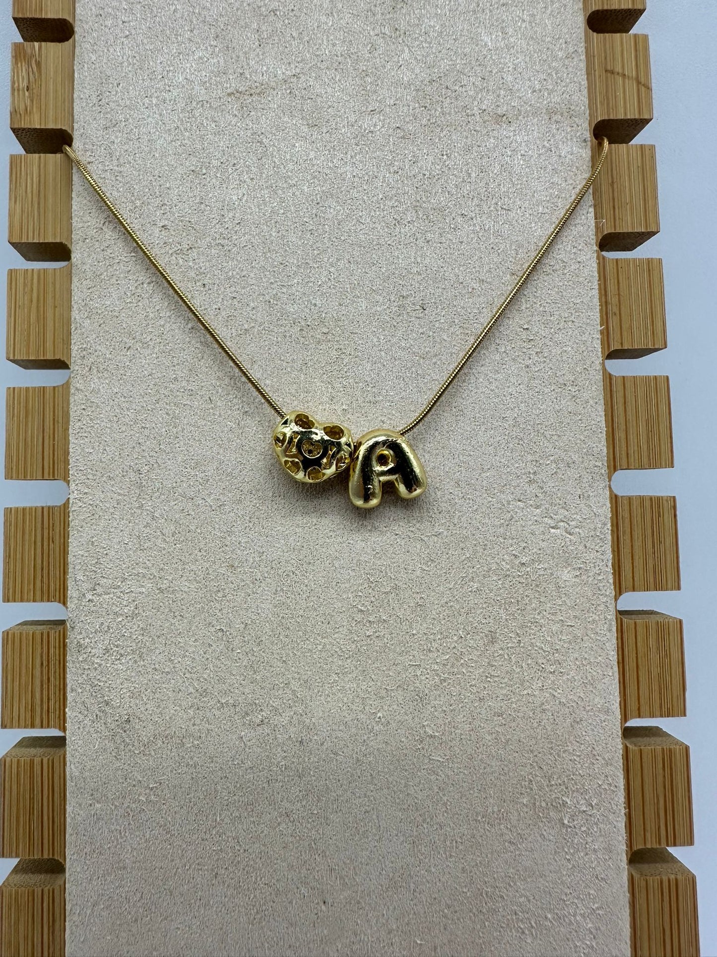 Monolux - Collana con Iniziale Personalizzabile Acciaio Inossidabile