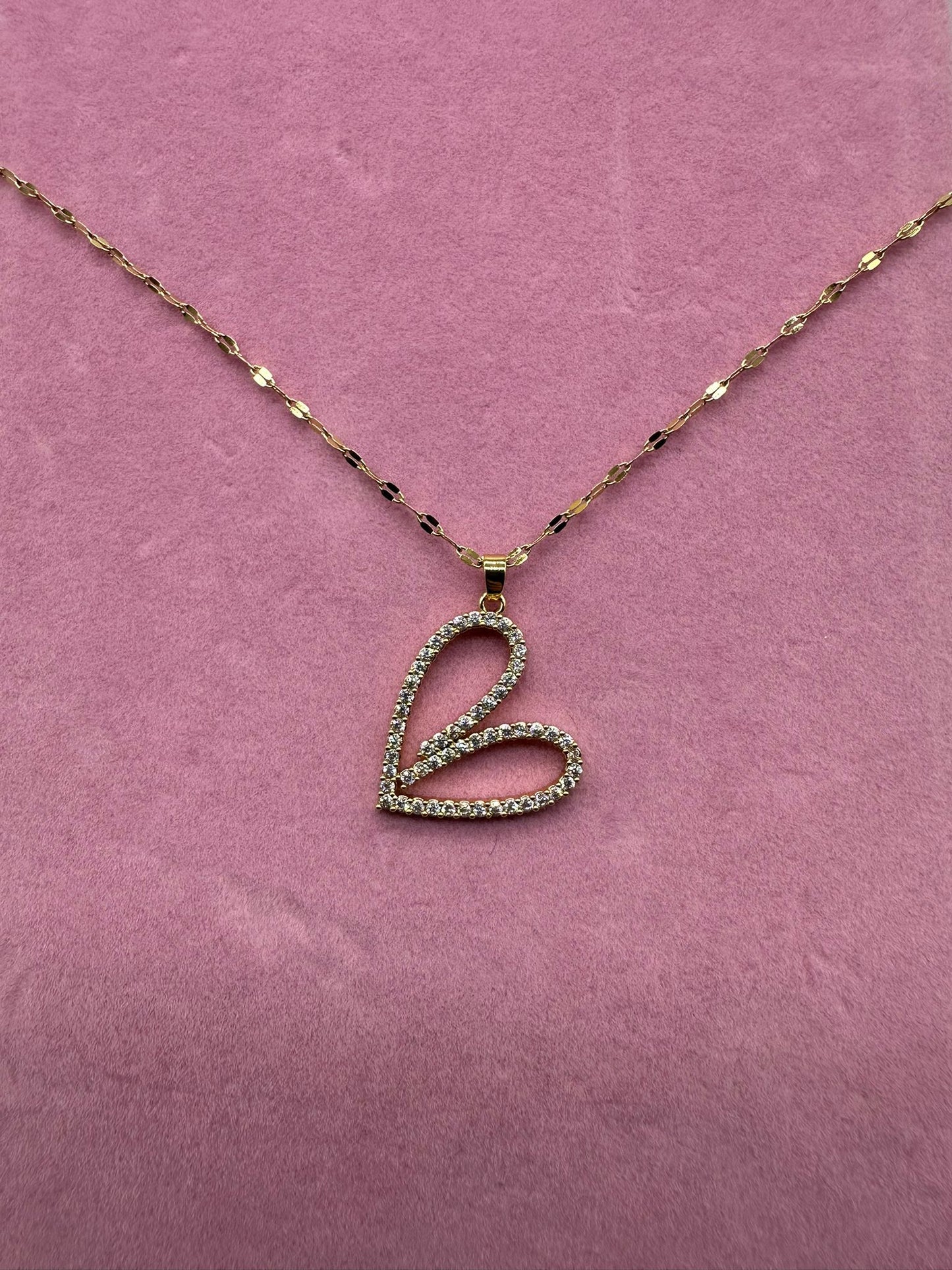 Collana Big Lov Cuore Oro - Acciaio Inossidabile | DR-CLYDE SHOP