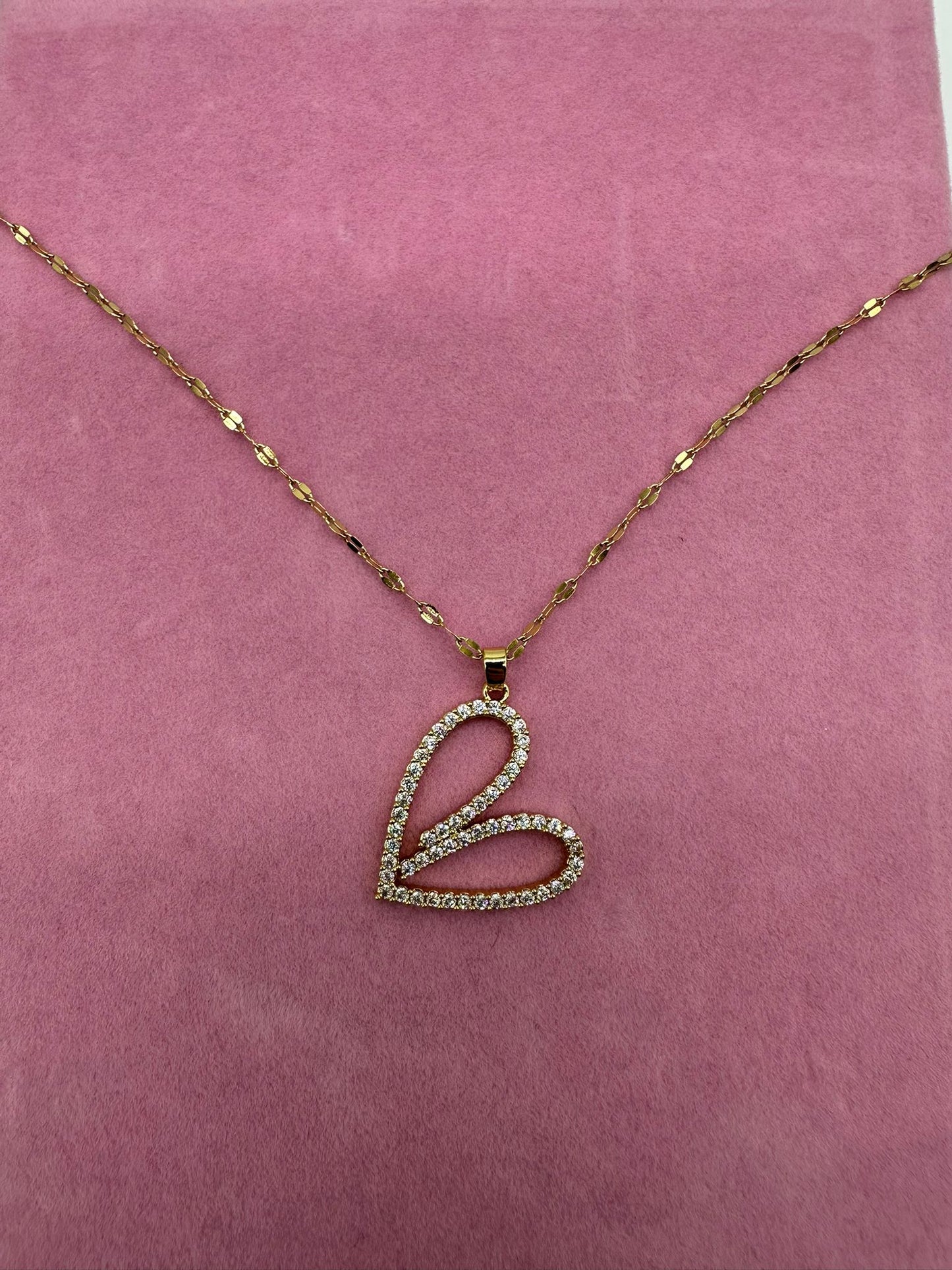 Collana Big Lov Cuore Oro - Acciaio Inossidabile | DR-CLYDE SHOP