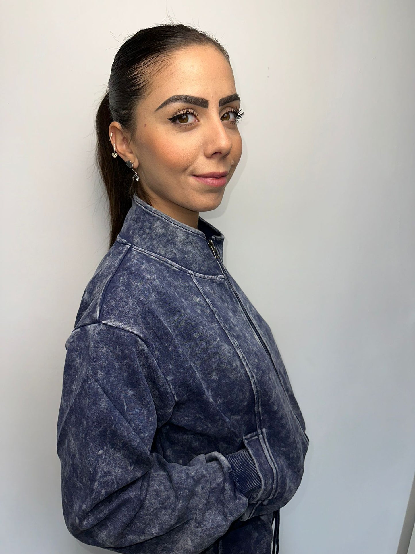 Coordinato Sportivo Tie-Dye Malva - Tuta Completa Donna