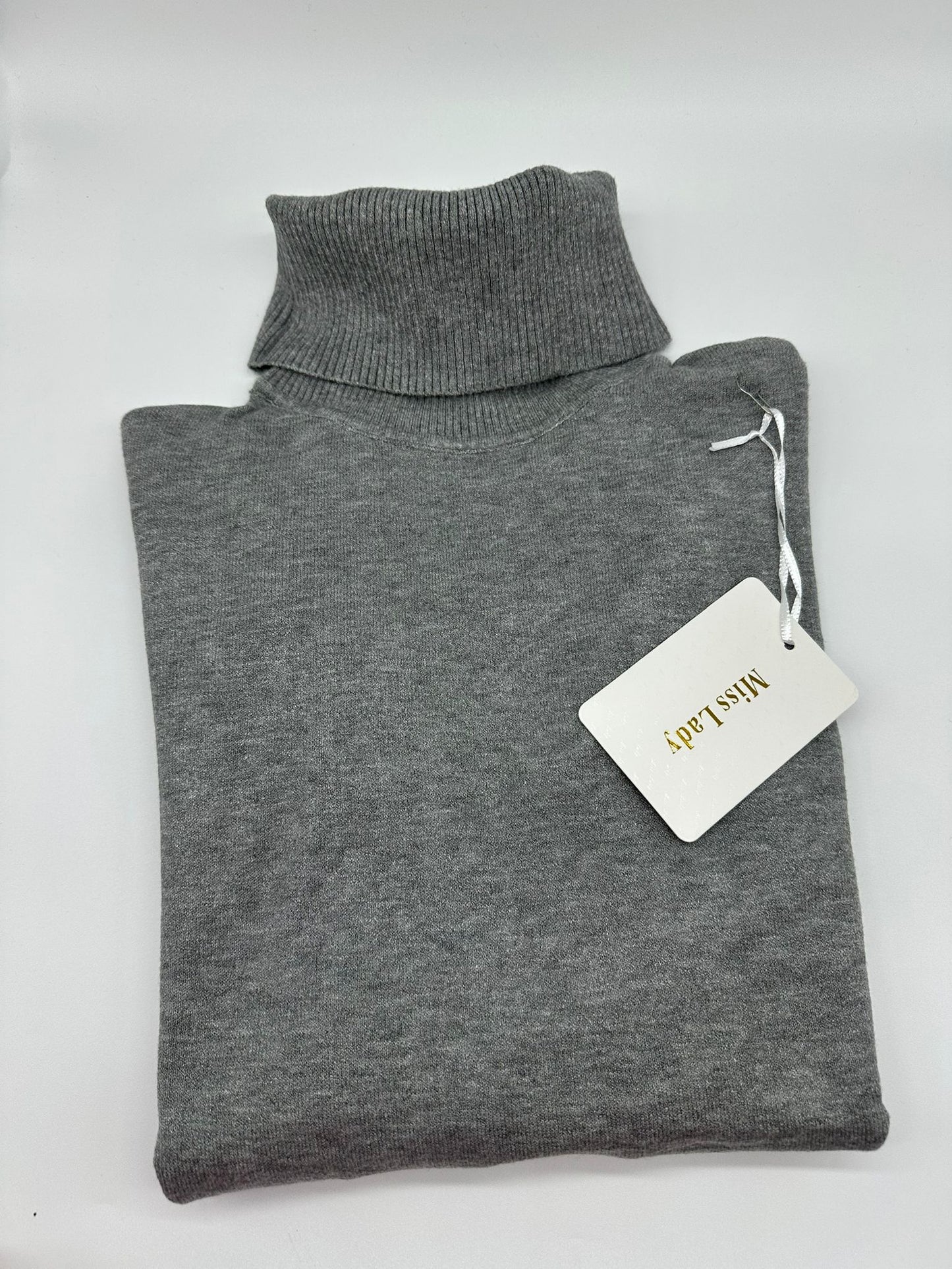 Maglione a Collo Alto in Maglia - Taglia Unica