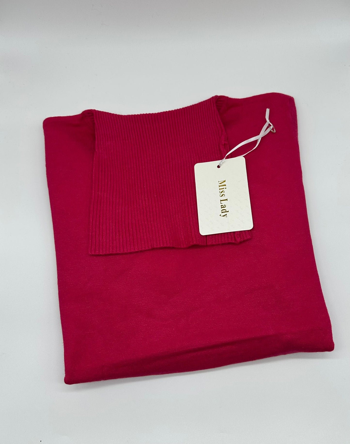 Maglione a Collo Alto in Maglia - Taglia Unica