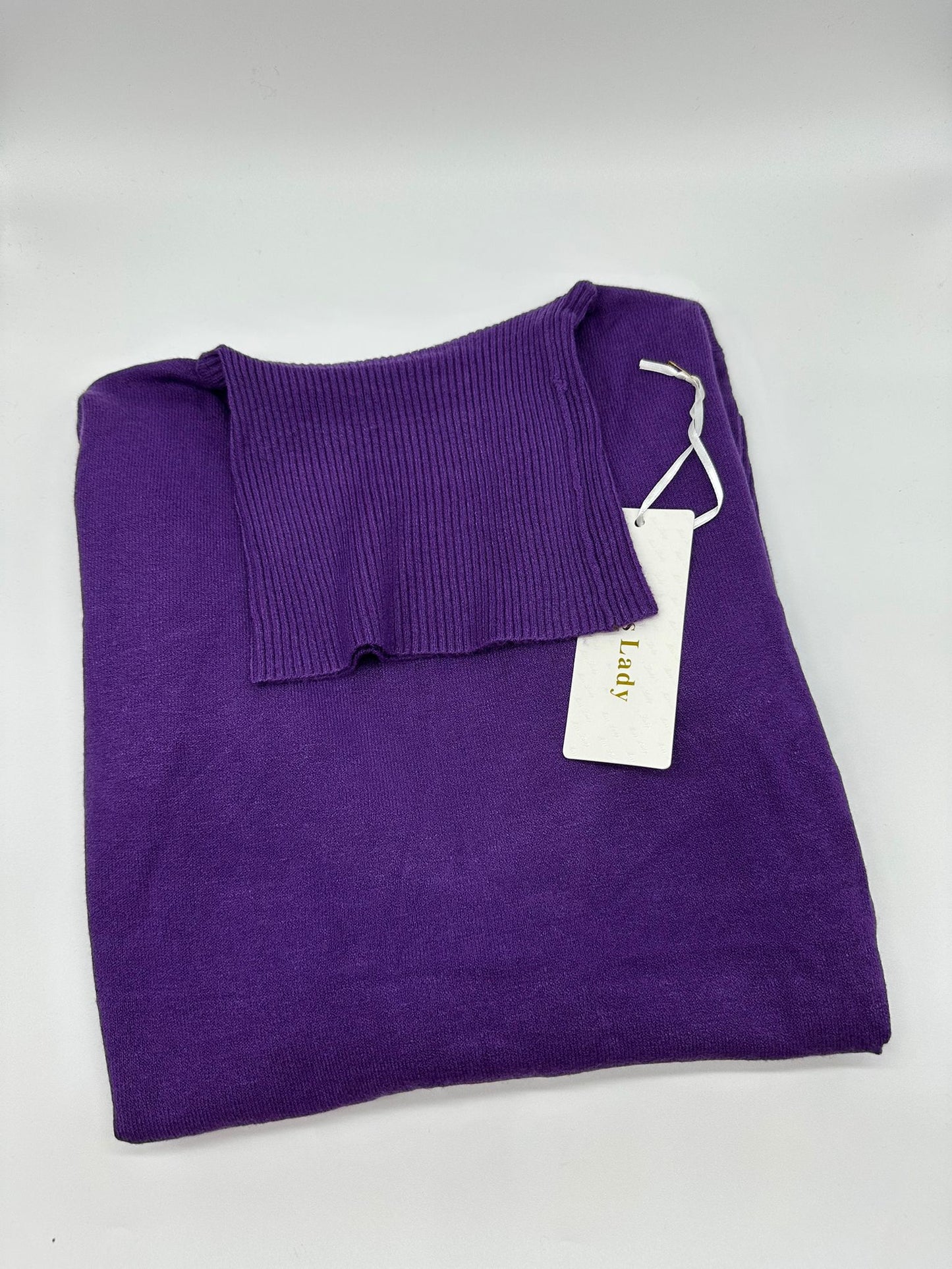 Maglione a Collo Alto in Maglia - Taglia Unica