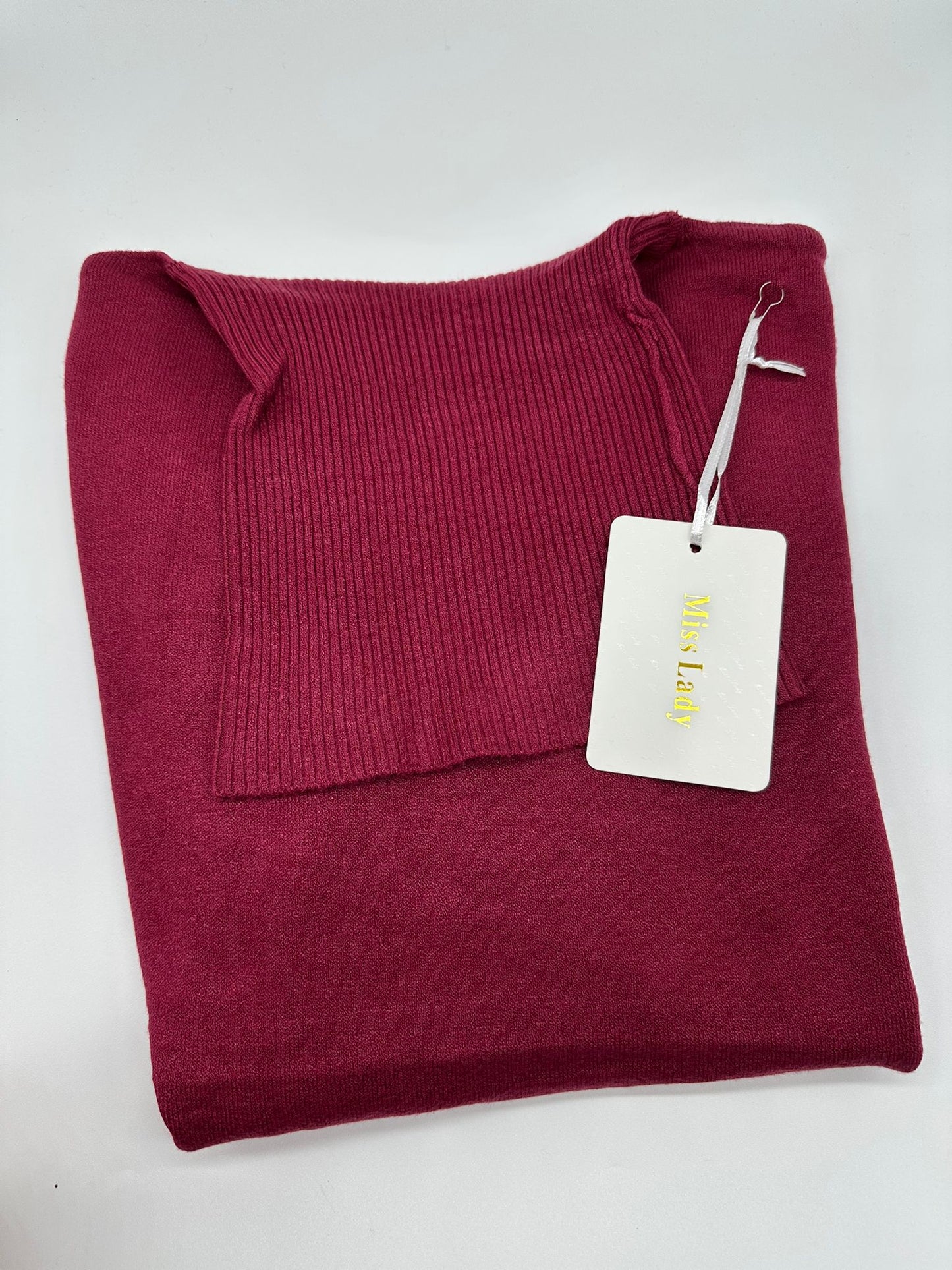 Maglione a Collo Alto in Maglia - Taglia Unica