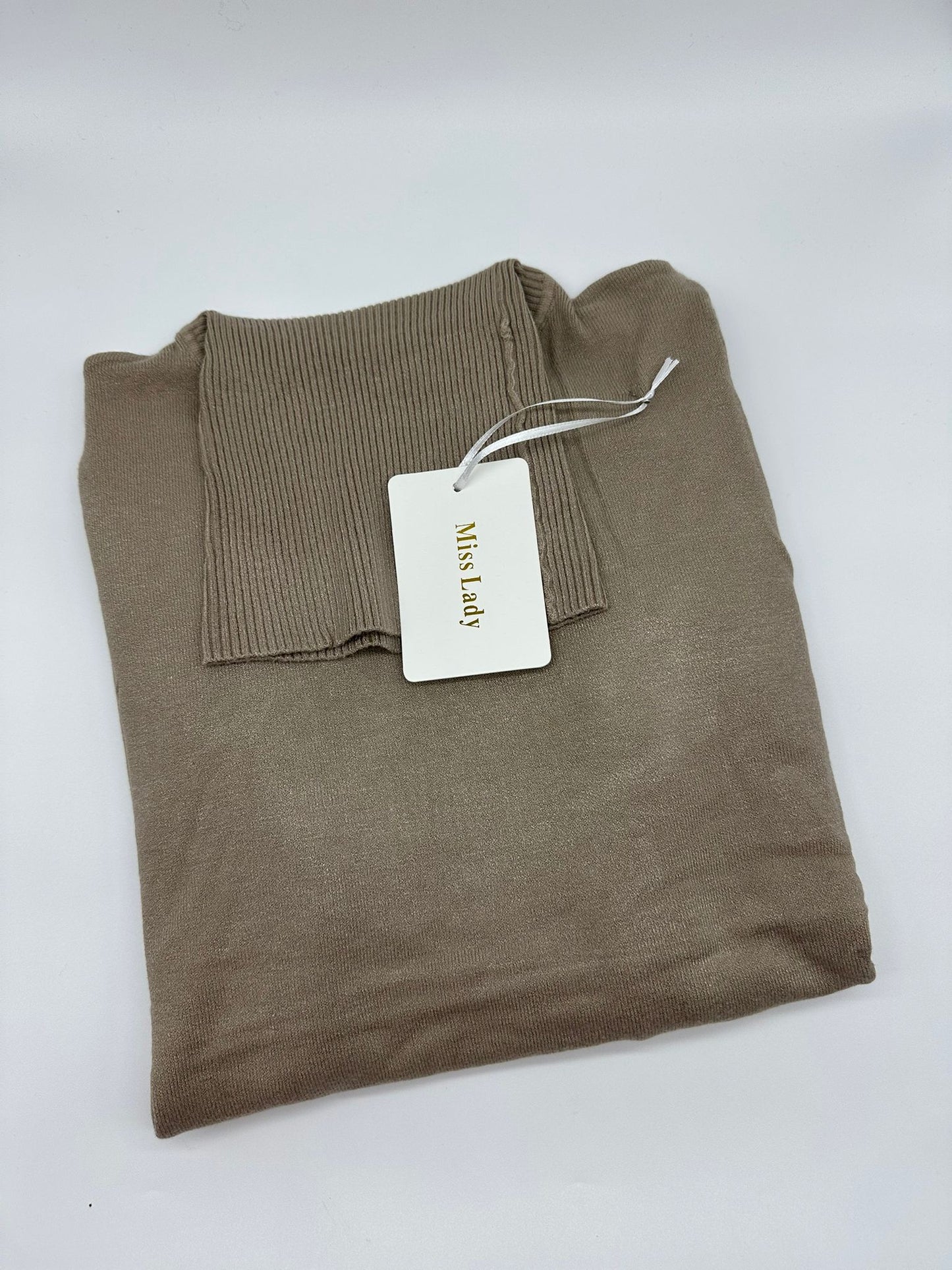 Maglione a Collo Alto in Maglia - Taglia Unica