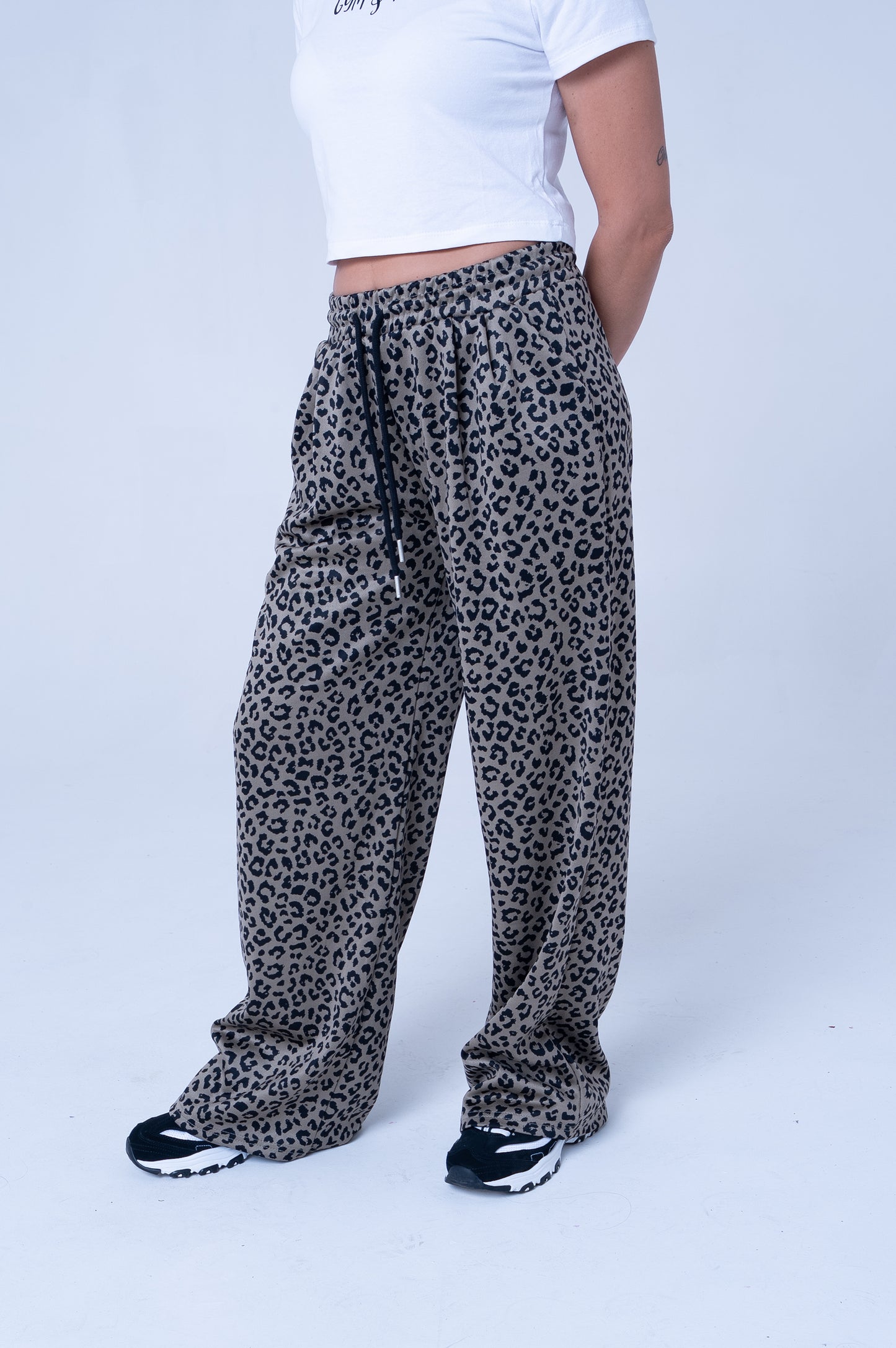 Pantaloni Larghi Leopardati - Stile Casual Trendy