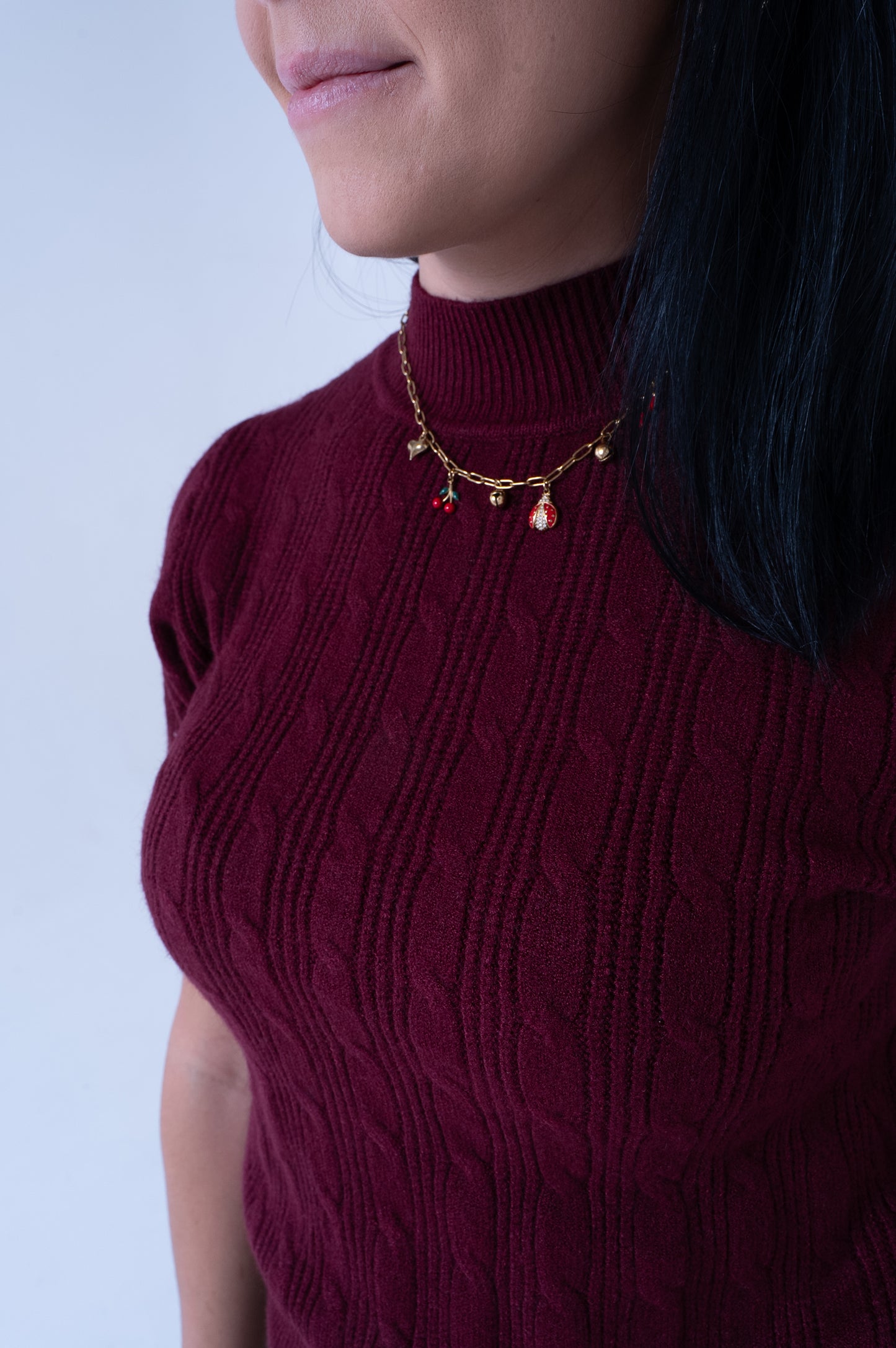 Maglia a Collo Alto Bordeaux - Eleganza Raffinata
