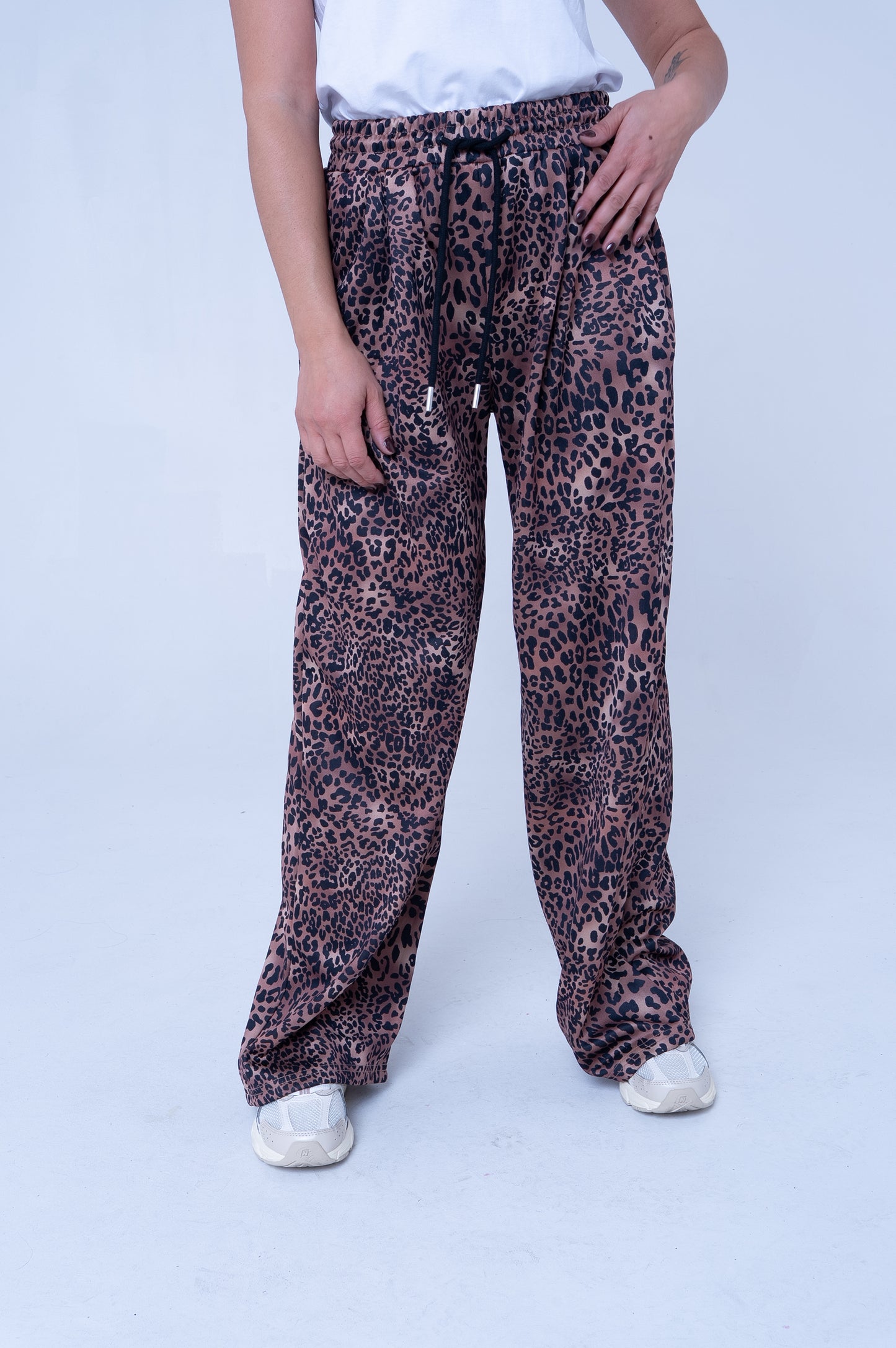 Pantaloni Larghi Leopardati - Stile Casual Trendy
