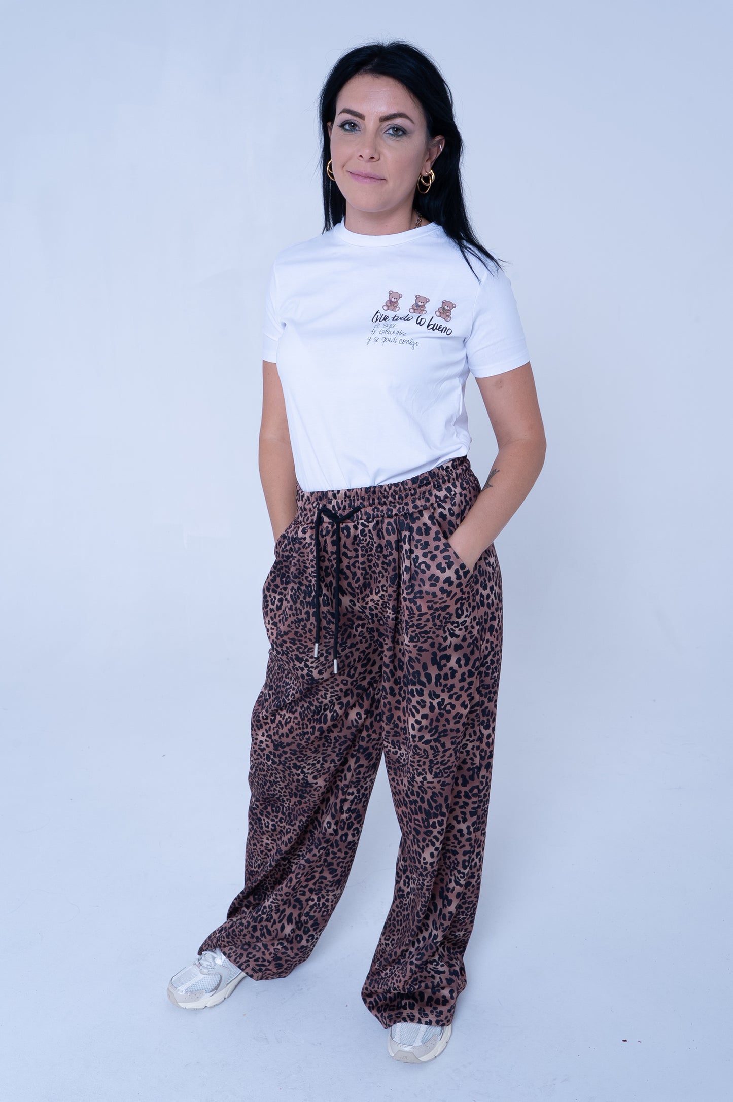 Pantaloni Larghi Leopardati - Stile Casual Trendy