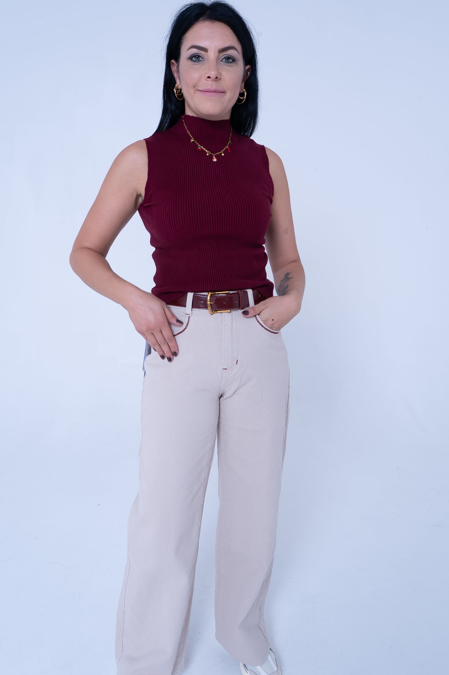 Top Senza Maniche a Coste - Elegante e Versatile