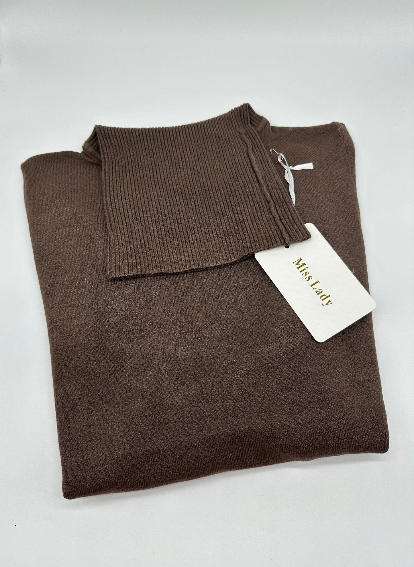 Maglione a Collo Alto in Maglia - Taglia Unica