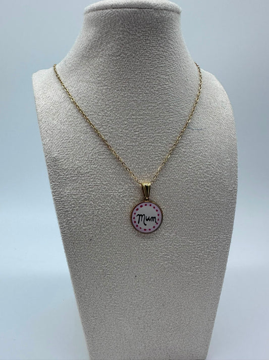Collana con ciondolo "Mum"- acciaio inossidabile
