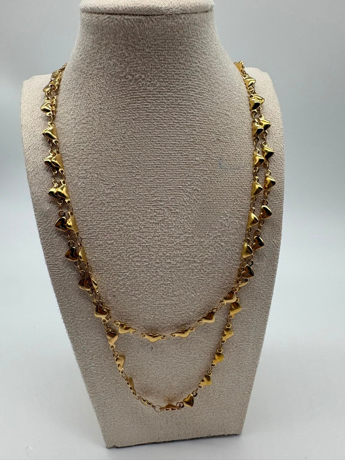 Collana mille cuori - Doppio filo in accio Inossidabile