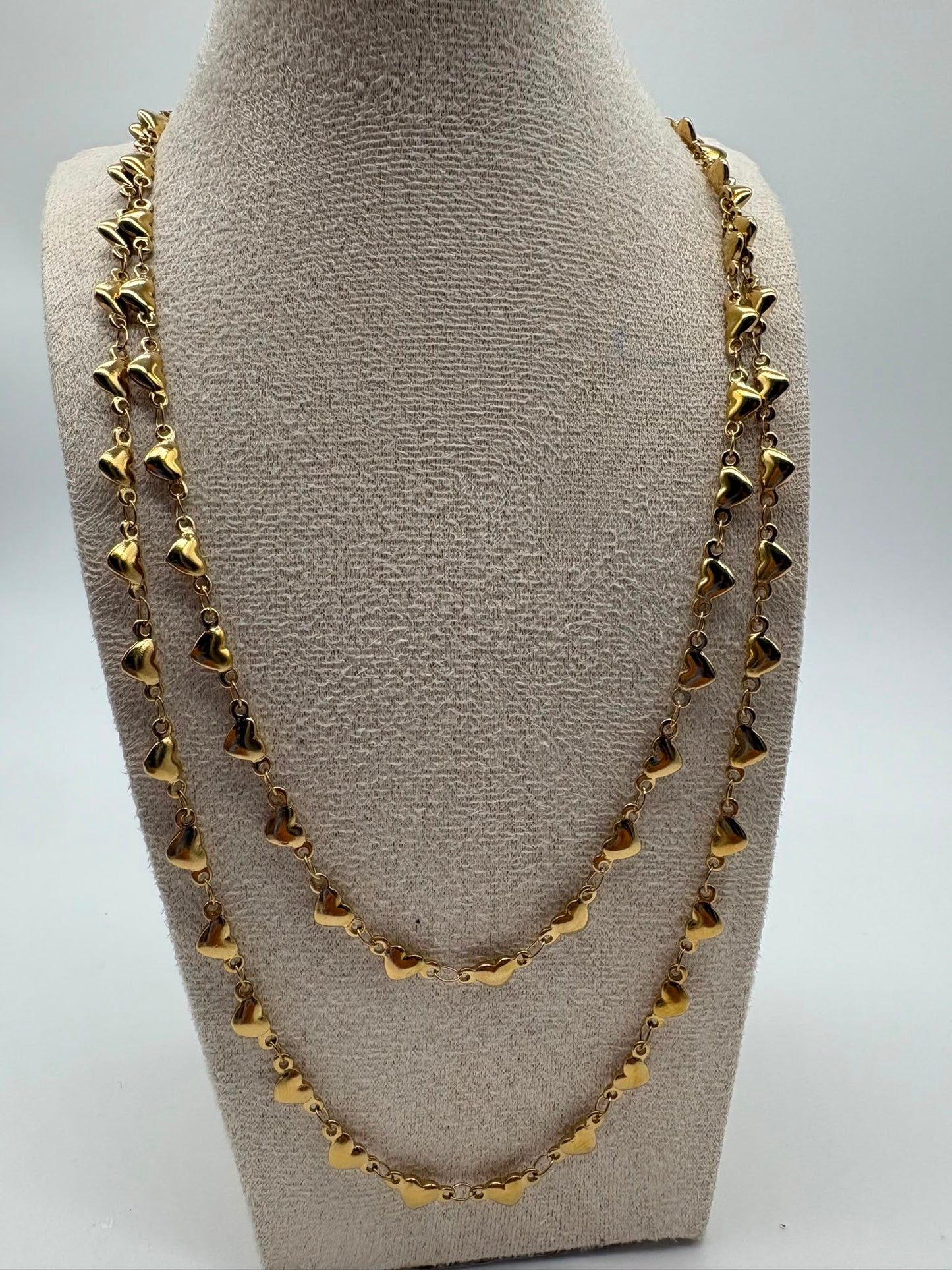 Collana mille cuori - Doppio filo in accio Inossidabile