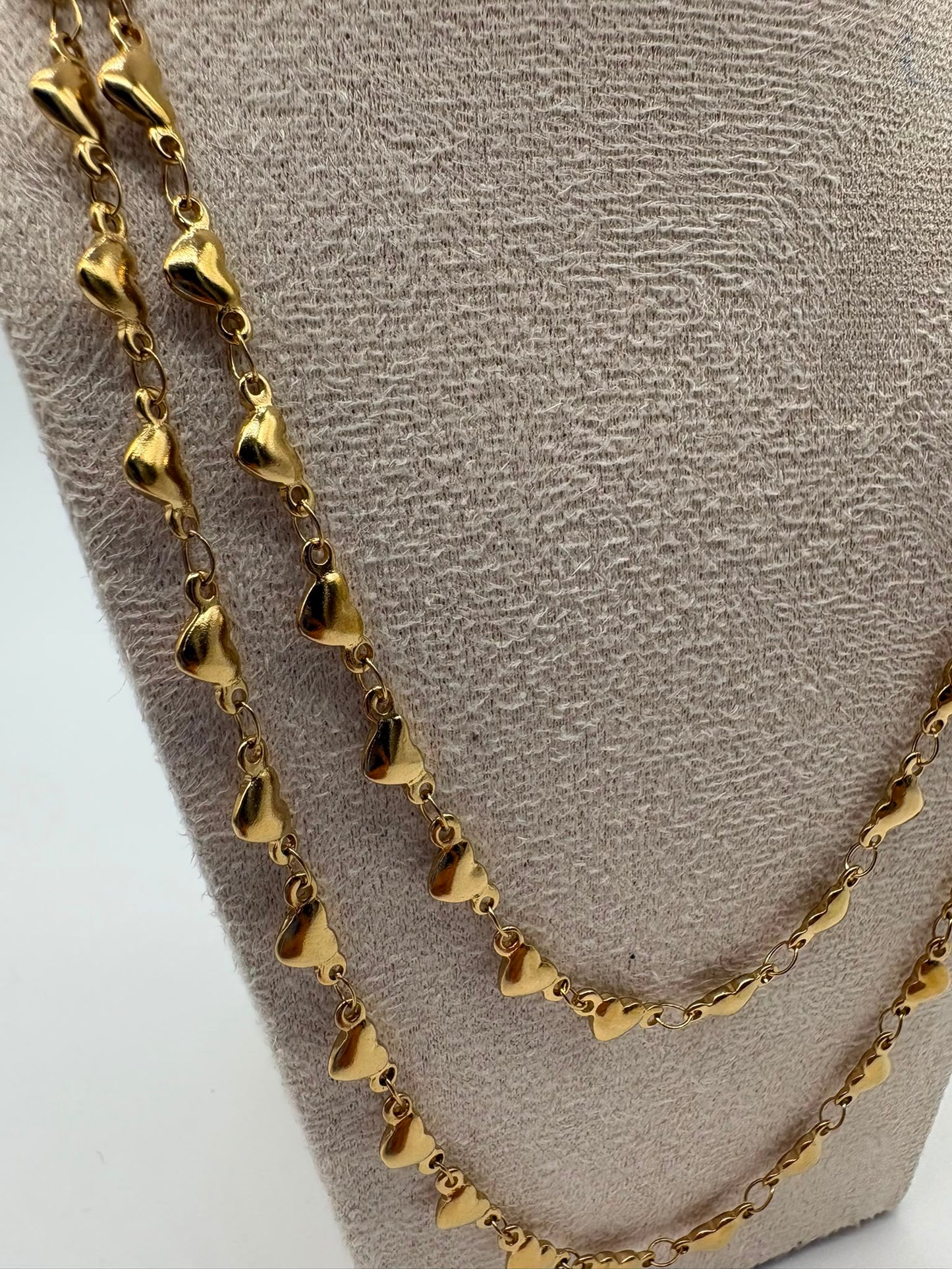 Collana mille cuori - Doppio filo in accio Inossidabile