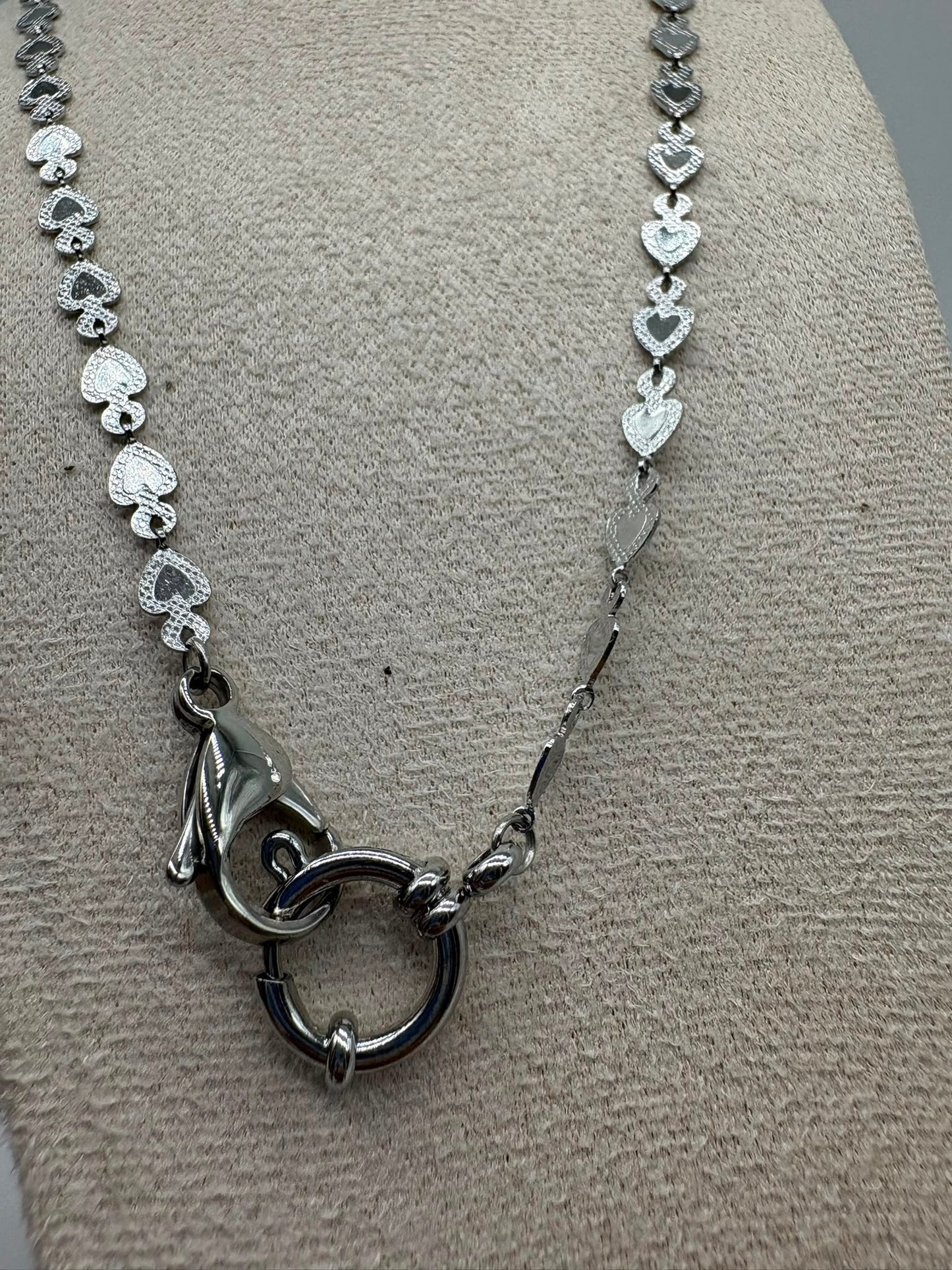 Collana Cuore satinato - acciaio 316 L