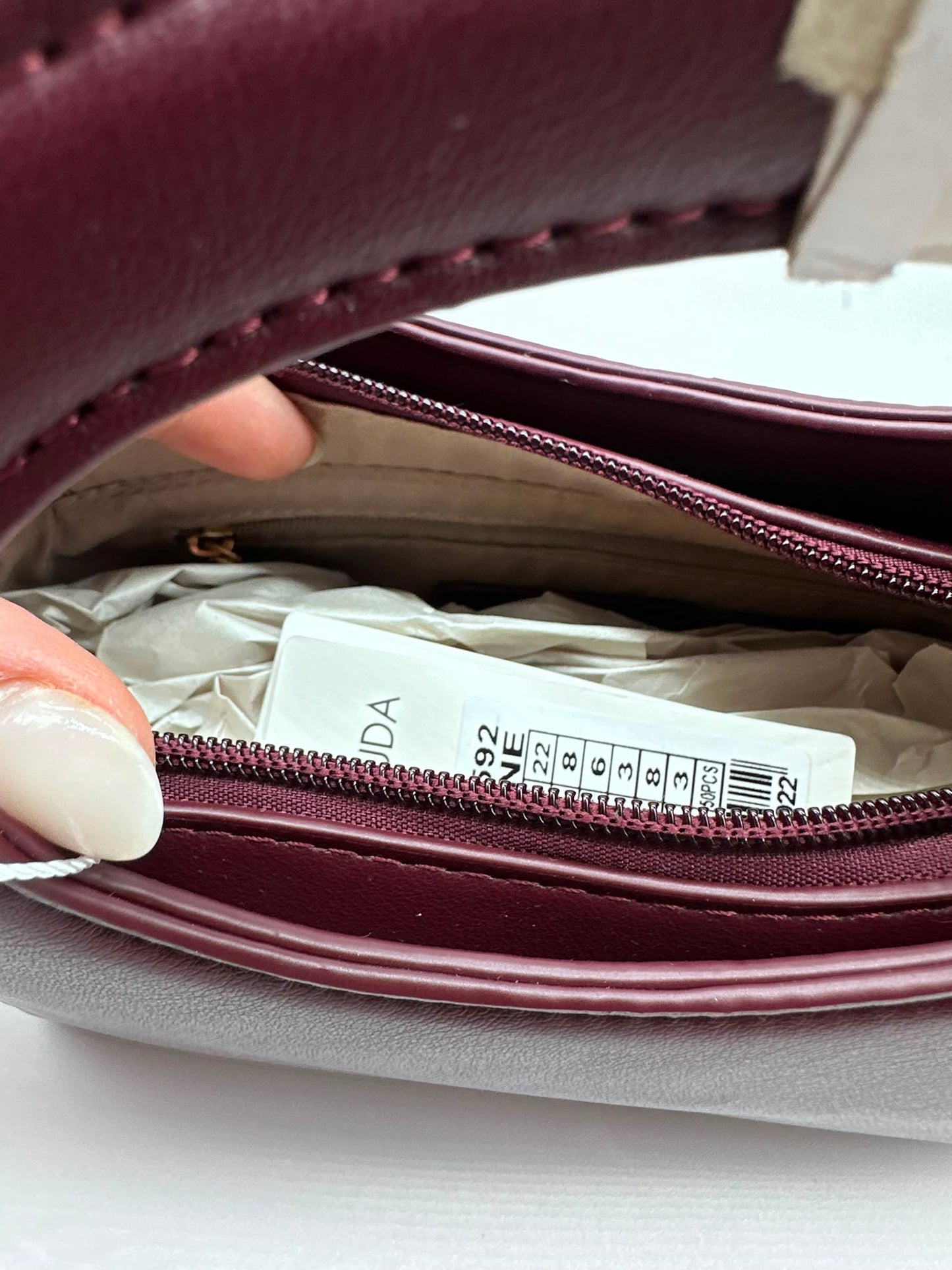 Borsa donna in similpelle - Colori bordeaux | Verde Militare